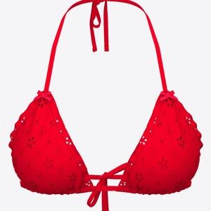 Pink by Frankie’s Bikinis Red Top NWT